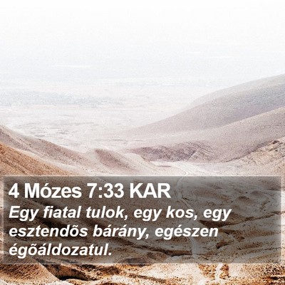 4 Mózes 7:33 KAR Bible Verse Image