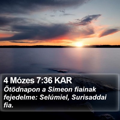 4 Mózes 7:36 KAR Bible Verse Image
