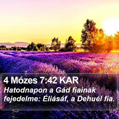 4 Mózes 7:42 KAR Bible Verse Image