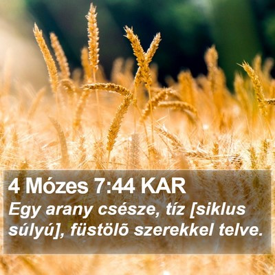 4 Mózes 7:44 KAR Bible Verse Image