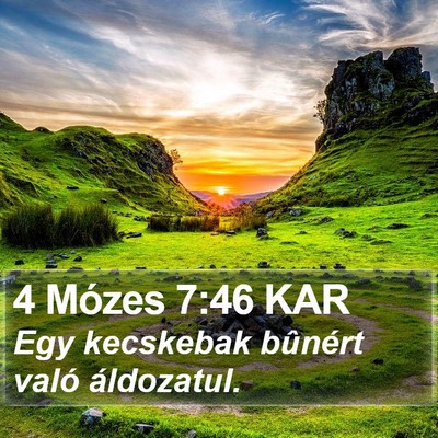 4 Mózes 7:46 KAR Bible Verse Image