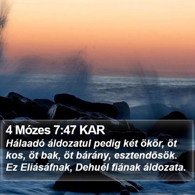 4 Mózes 7:47 KAR Bible Verse Image