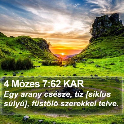 4 Mózes 7:62 KAR Bible Verse Image