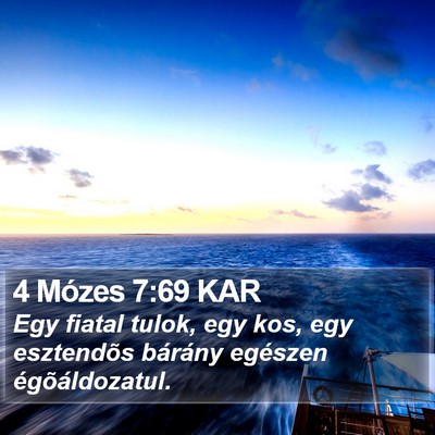 4 Mózes 7:69 KAR Bible Verse Image