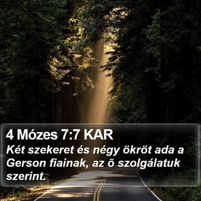 4 Mózes 7:7 KAR Bible Verse Image