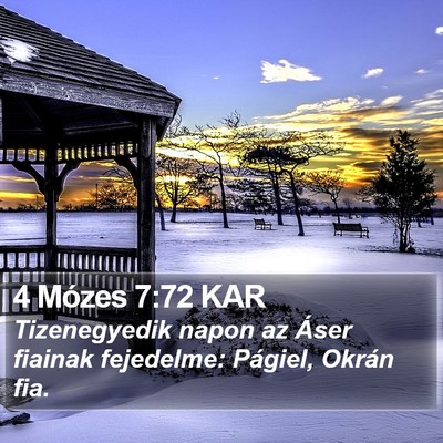 4 Mózes 7:72 KAR Bible Verse Image
