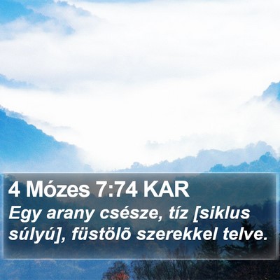 4 Mózes 7:74 KAR Bible Verse Image