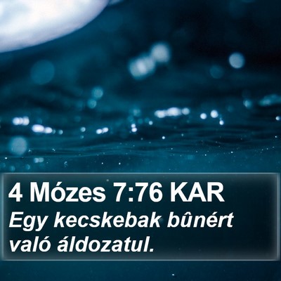 4 Mózes 7:76 KAR Bible Verse Image