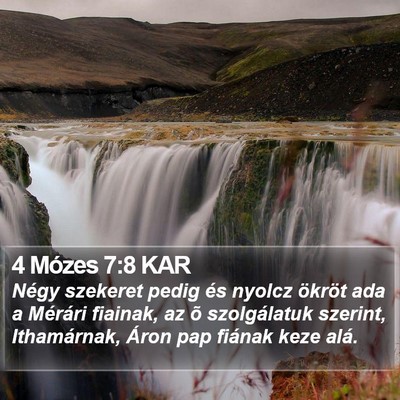 4 Mózes 7:8 KAR Bible Verse Image