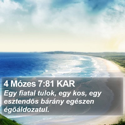 4 Mózes 7:81 KAR Bible Verse Image