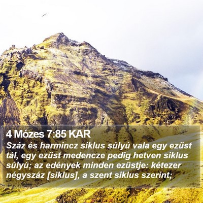 4 Mózes 7:85 KAR Bible Verse Image