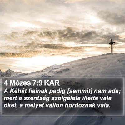 4 Mózes 7:9 KAR Bible Verse Image