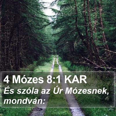 4 Mózes 8:1 KAR Bible Verse Image