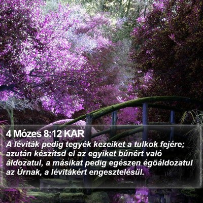 4 Mózes 8:12 KAR Bible Verse Image