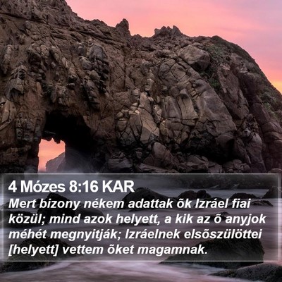 4 Mózes 8:16 KAR Bible Verse Image