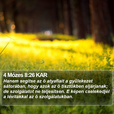 4 Mózes 8:26 KAR Bible Verse Image