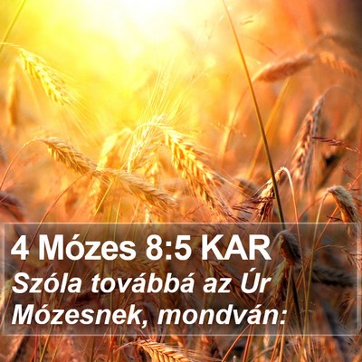 4 Mózes 8:5 KAR Bible Verse Image
