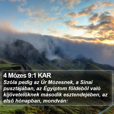 4 Mózes 9:1 KAR Bible Verse Image