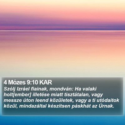 4 Mózes 9:10 KAR Bible Verse Image