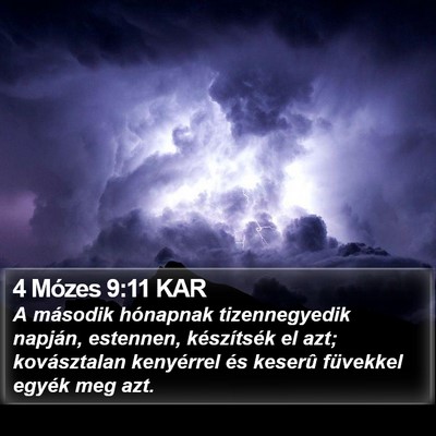 4 Mózes 9:11 KAR Bible Verse Image