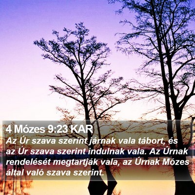 4 Mózes 9:23 KAR Bible Verse Image
