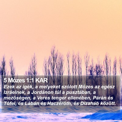 5 Mózes 1:1 KAR Bible Verse Image