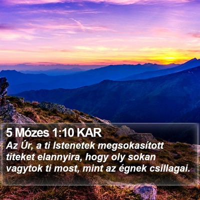 5 Mózes 1:10 KAR Bible Verse Image