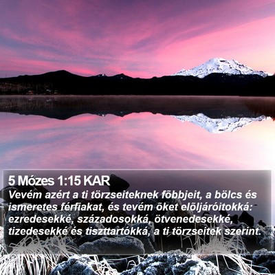 5 Mózes 1:15 KAR Bible Verse Image