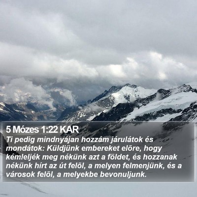 5 Mózes 1:22 KAR Bible Verse Image