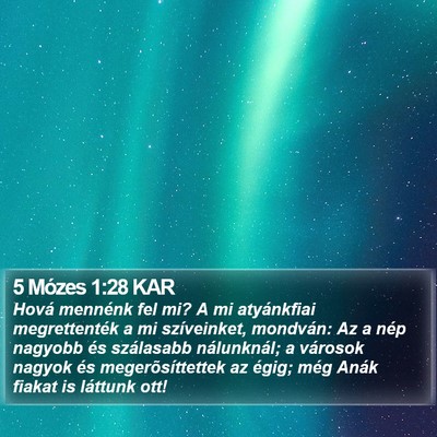 5 Mózes 1:28 KAR Bible Verse Image
