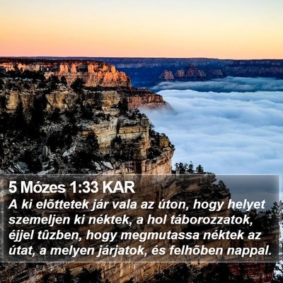5 Mózes 1:33 KAR Bible Verse Image
