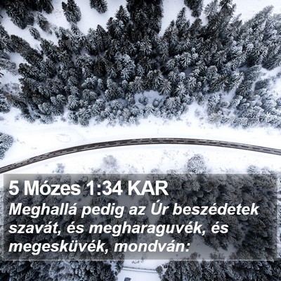 5 Mózes 1:34 KAR Bible Verse Image