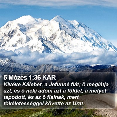 5 Mózes 1:36 KAR Bible Verse Image