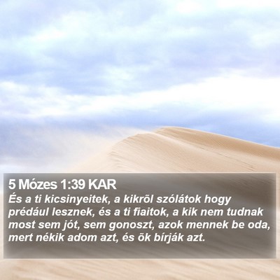 5 Mózes 1:39 KAR Bible Verse Image