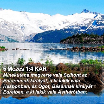 5 Mózes 1:4 KAR Bible Verse Image