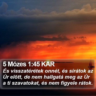 5 Mózes 1:45 KAR Bible Verse Image