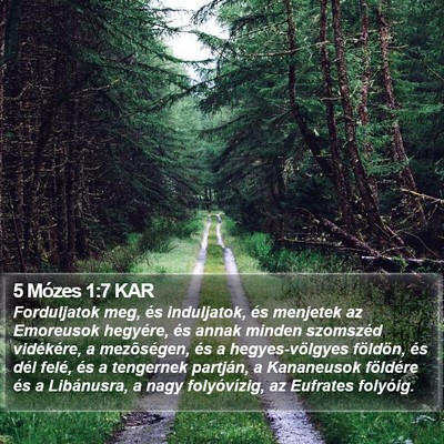 5 Mózes 1:7 KAR Bible Verse Image