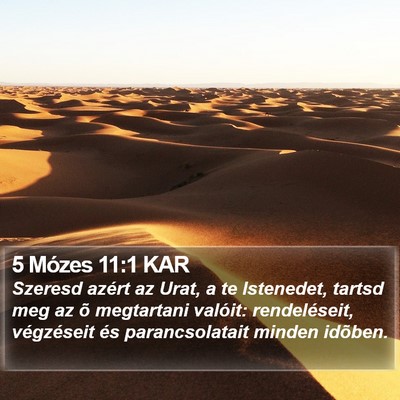 5 Mózes 11:1 KAR Bible Verse Image