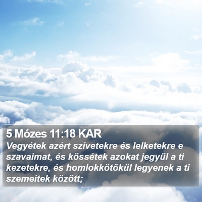 5 Mózes 11:18 KAR Bible Verse Image