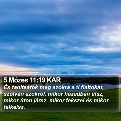 5 Mózes 11:19 KAR Bible Verse Image