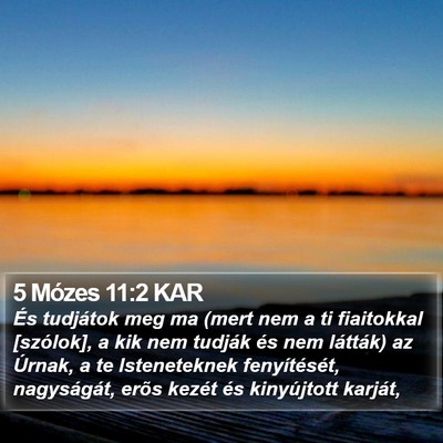 5 Mózes 11:2 KAR Bible Verse Image