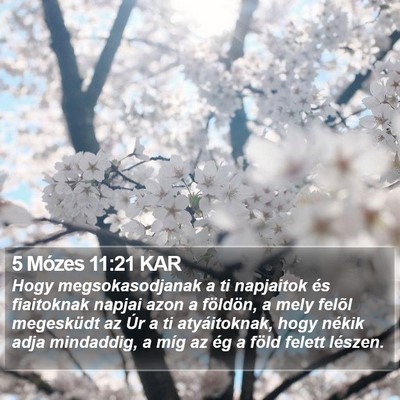 5 Mózes 11:21 KAR Bible Verse Image