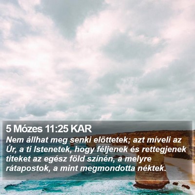 5 Mózes 11:25 KAR Bible Verse Image