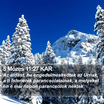 5 Mózes 11:27 KAR Bible Verse Image