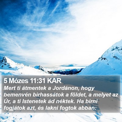 5 Mózes 11:31 KAR Bible Verse Image