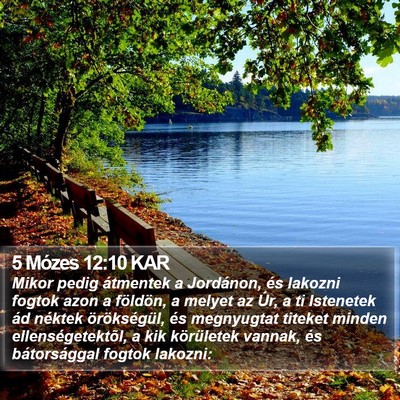5 Mózes 12:10 KAR Bible Verse Image