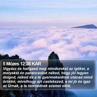 5 Mózes 12:28 KAR Bible Verse Image