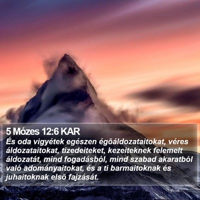 5 Mózes 12:6 KAR Bible Verse Image