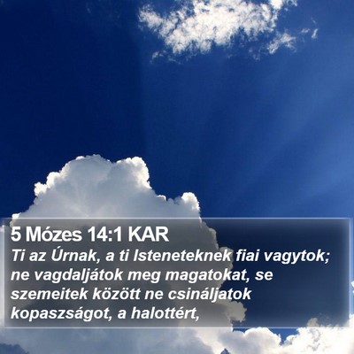 5 Mózes 14:1 KAR Bible Verse Image