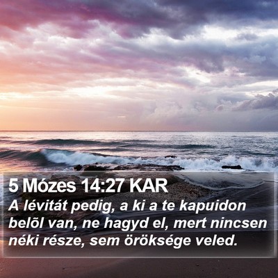 5 Mózes 14:27 KAR Bible Verse Image